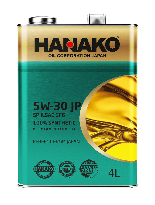 HANAKO MOTOR OIL 5W-30 JP SP ILSAC GF-6 100% SYNTHETIC — 4 л