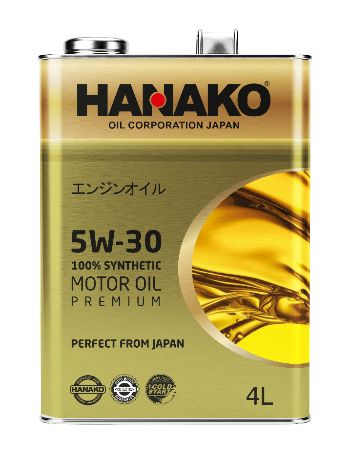 HANAKO MOTOR OIL 5W-30 SP/CF 100% SYNTHETIC — 4 л