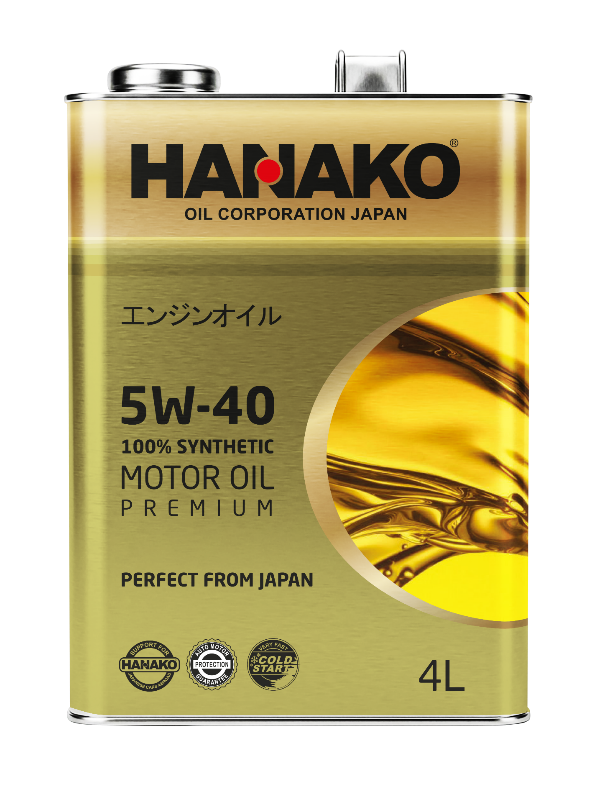 HANAKO MOTOR OIL 5W-40 SP/CF 100% SYNTHETIC — 4 л